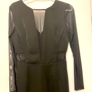 Black Sheen Shortsuit